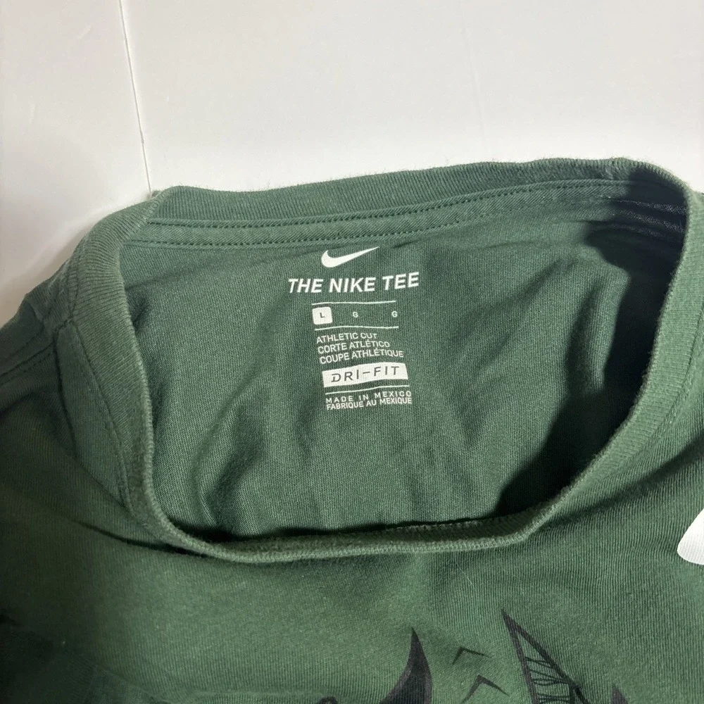 Nike Michigan State‎ Spartans Dri Fit Long Sleeve T Shirt Men Size L Green